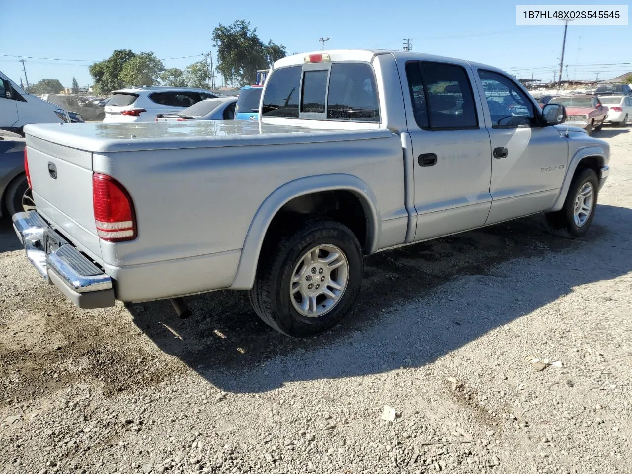 2002 Dodge Dakota Quad Slt VIN: 1B7HL48X02S545545 Lot: 77478754