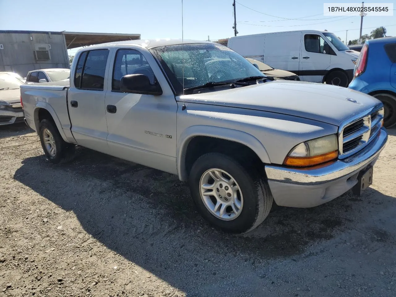 2002 Dodge Dakota Quad Slt VIN: 1B7HL48X02S545545 Lot: 77478754