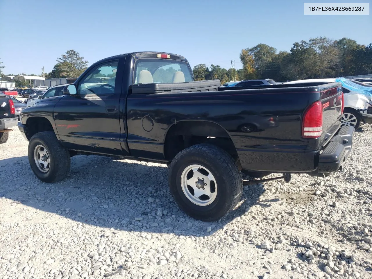 2002 Dodge Dakota Sport VIN: 1B7FL36X42S669287 Lot: 77607224