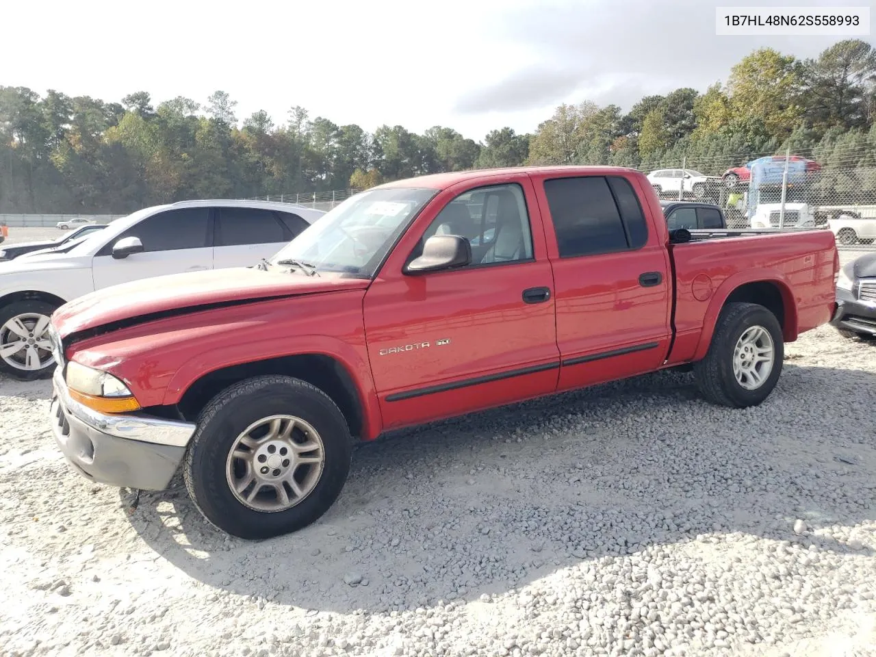 2002 Dodge Dakota Quad Slt VIN: 1B7HL48N62S558993 Lot: 78365374