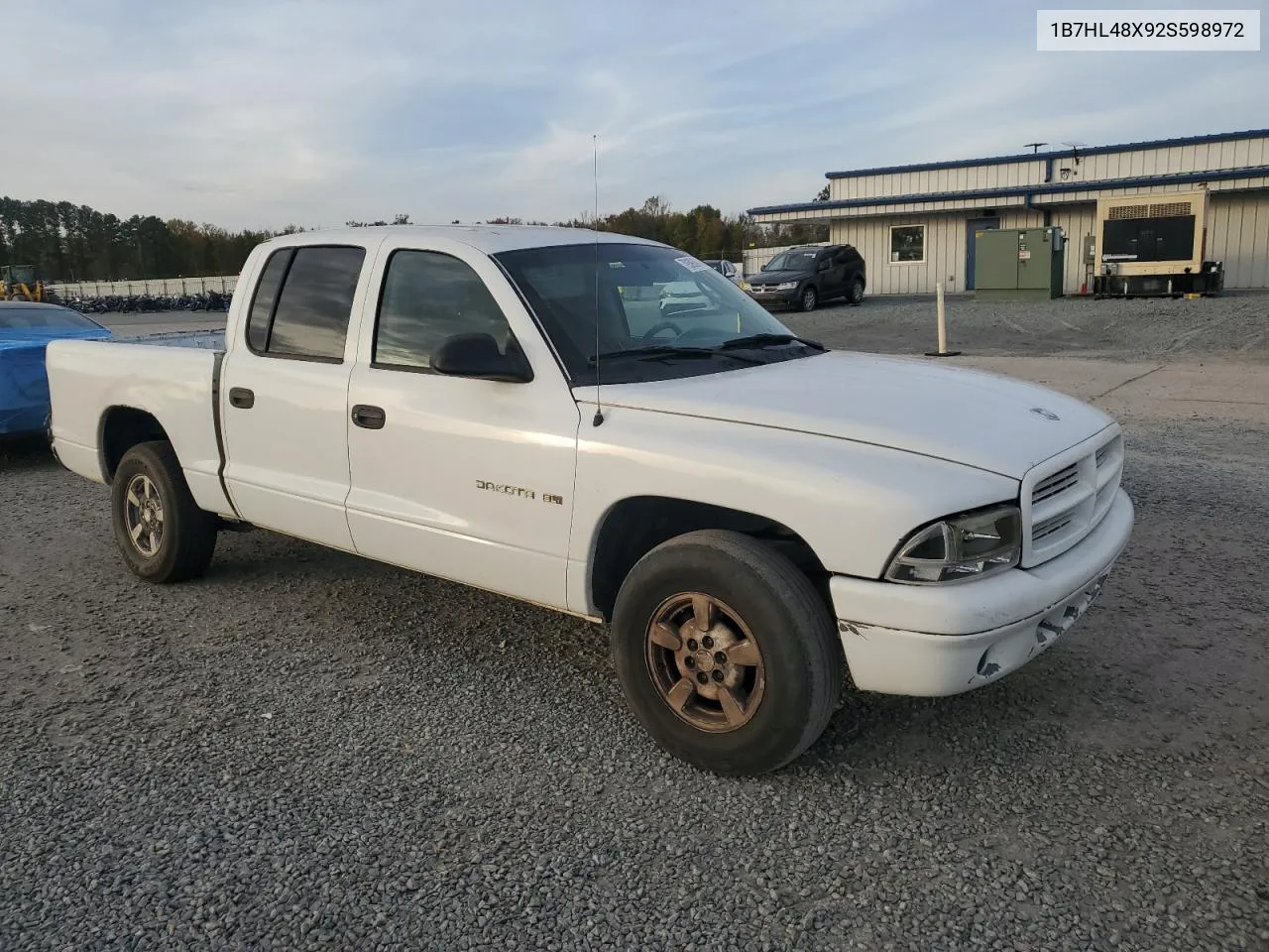 2002 Dodge Dakota Quad Slt VIN: 1B7HL48X92S598972 Lot: 79393614