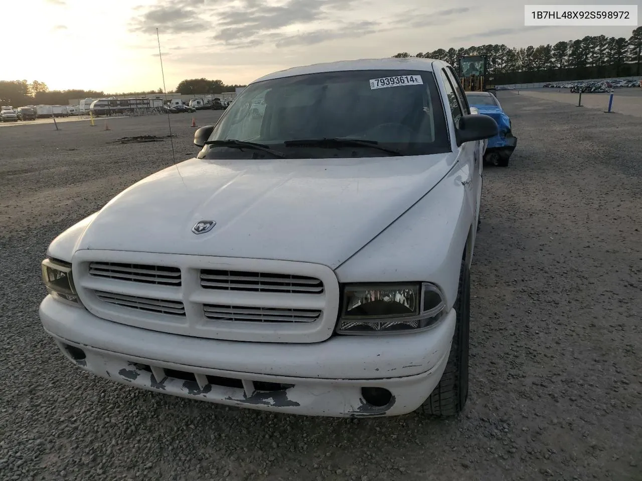 2002 Dodge Dakota Quad Slt VIN: 1B7HL48X92S598972 Lot: 79393614