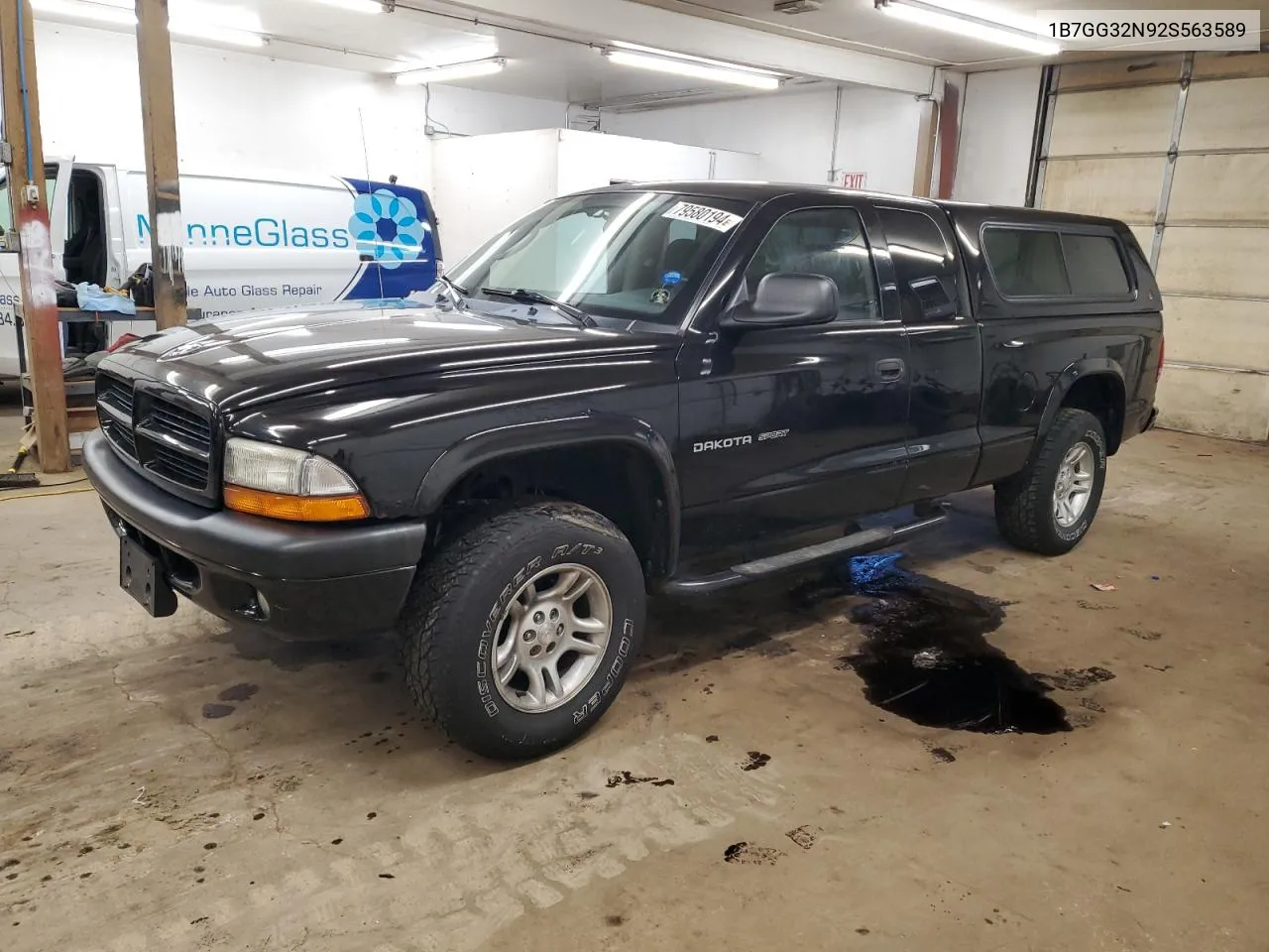 2002 Dodge Dakota Sport VIN: 1B7GG32N92S563589 Lot: 79580194