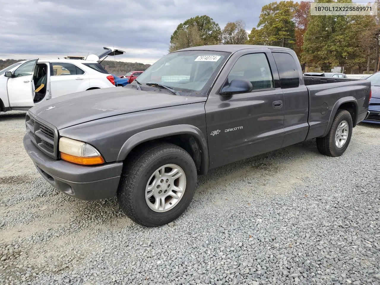 2002 Dodge Dakota Base VIN: 1B7GL12X22S589971 Lot: 79740174