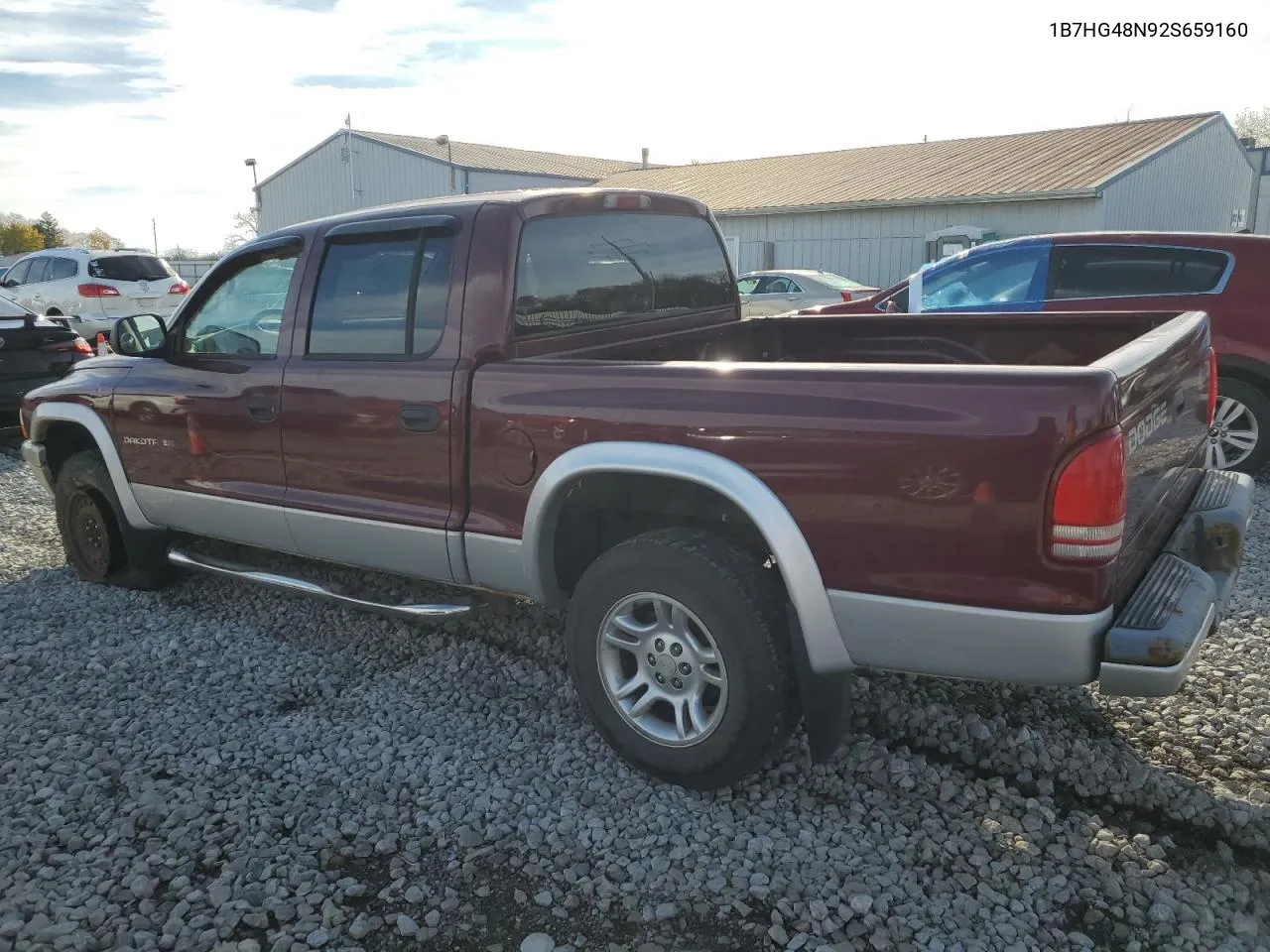 2002 Dodge Dakota Quad Slt VIN: 1B7HG48N92S659160 Lot: 79810184