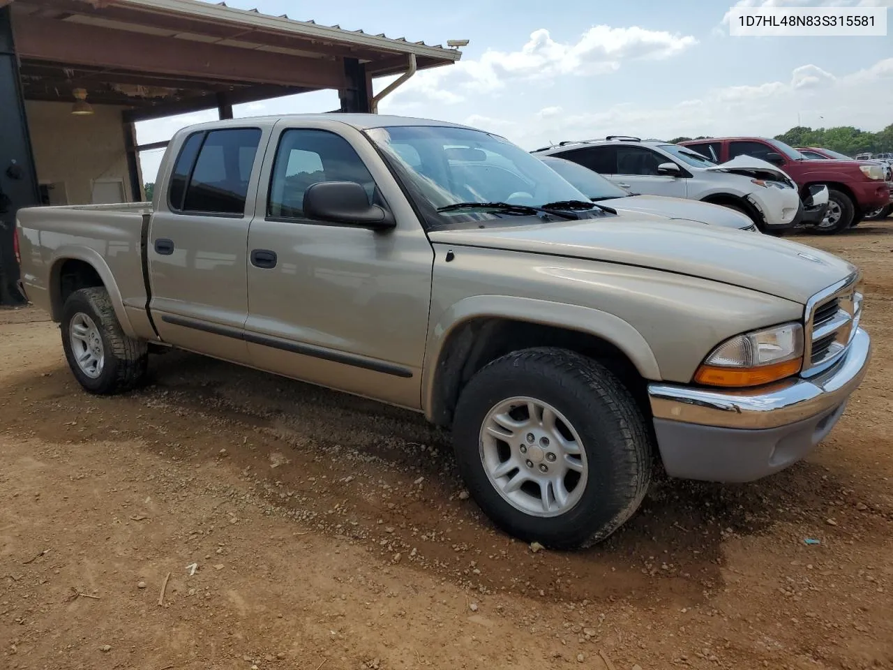 2003 Dodge Dakota Quad Slt VIN: 1D7HL48N83S315581 Lot: 52630684