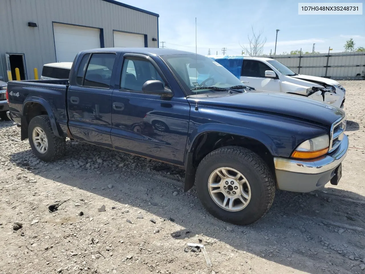 2003 Dodge Dakota Quad Slt VIN: 1D7HG48NX3S248731 Lot: 56840884