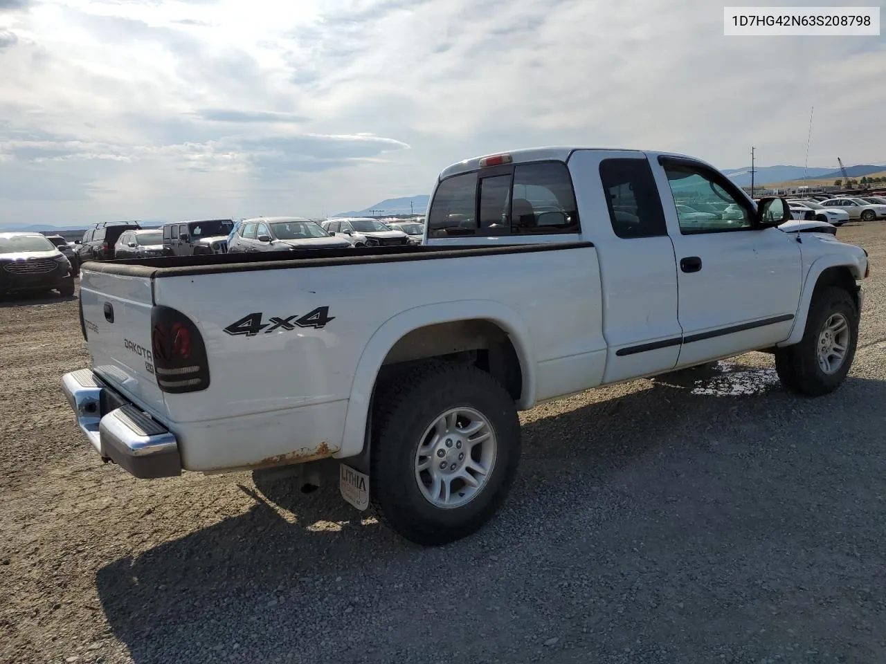 2003 Dodge Dakota Slt VIN: 1D7HG42N63S208798 Lot: 63841904