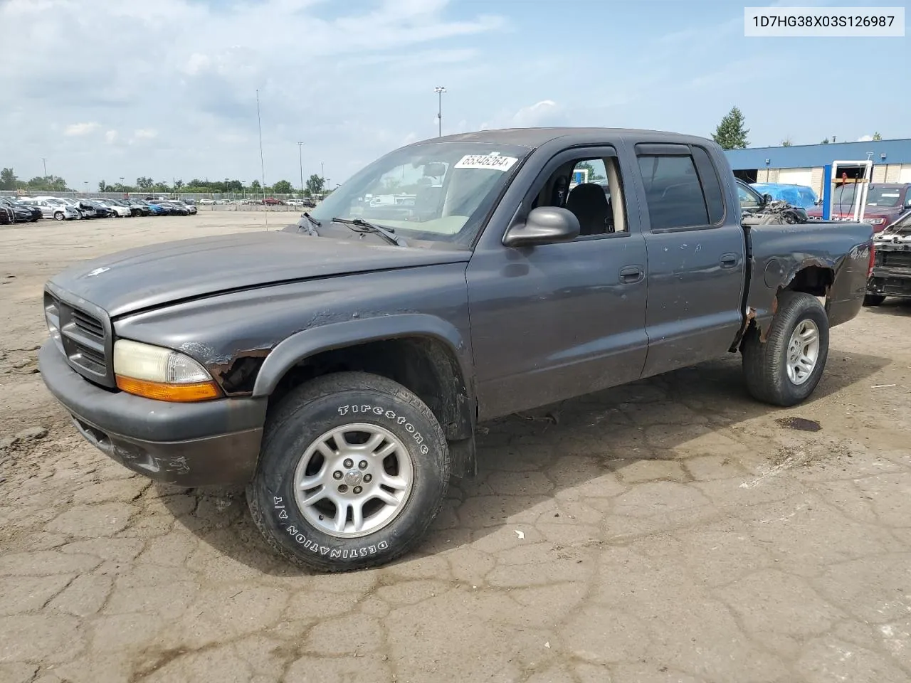 1D7HG38X03S126987 2003 Dodge Dakota Quad Sport