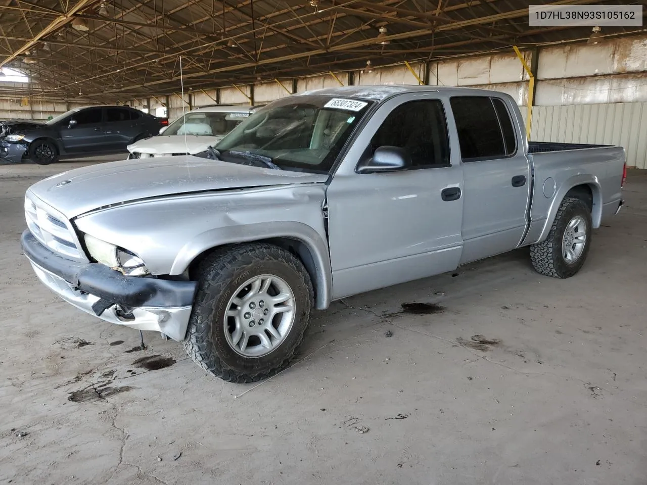 2003 Dodge Dakota Quad Sport VIN: 1D7HL38N93S105162 Lot: 68307324