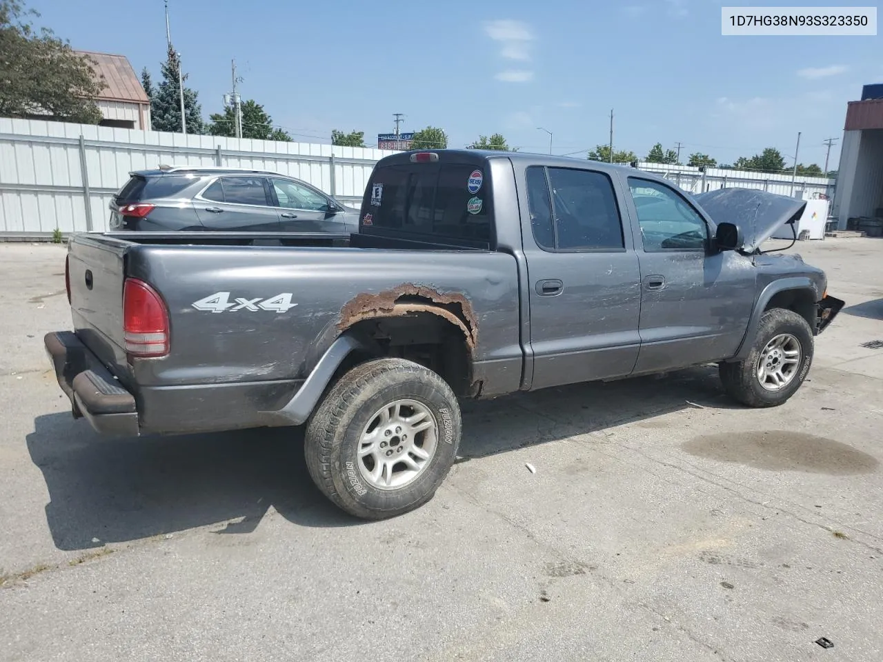 2003 Dodge Dakota Quad Sport VIN: 1D7HG38N93S323350 Lot: 68911784