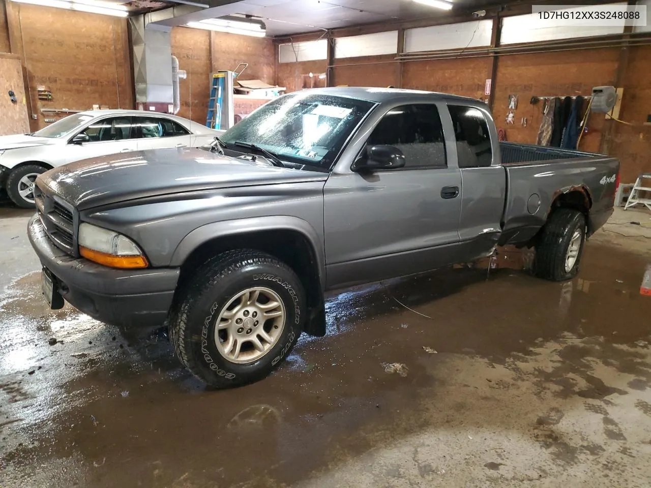 2003 Dodge Dakota Sxt VIN: 1D7HG12XX3S248088 Lot: 70838714