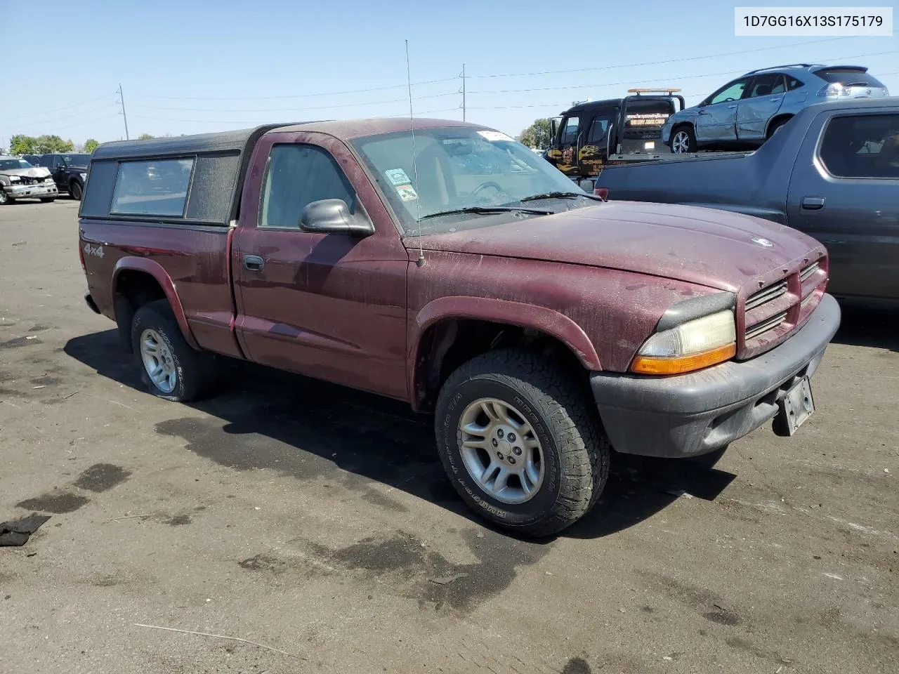 2003 Dodge Dakota Sxt VIN: 1D7GG16X13S175179 Lot: 71798954