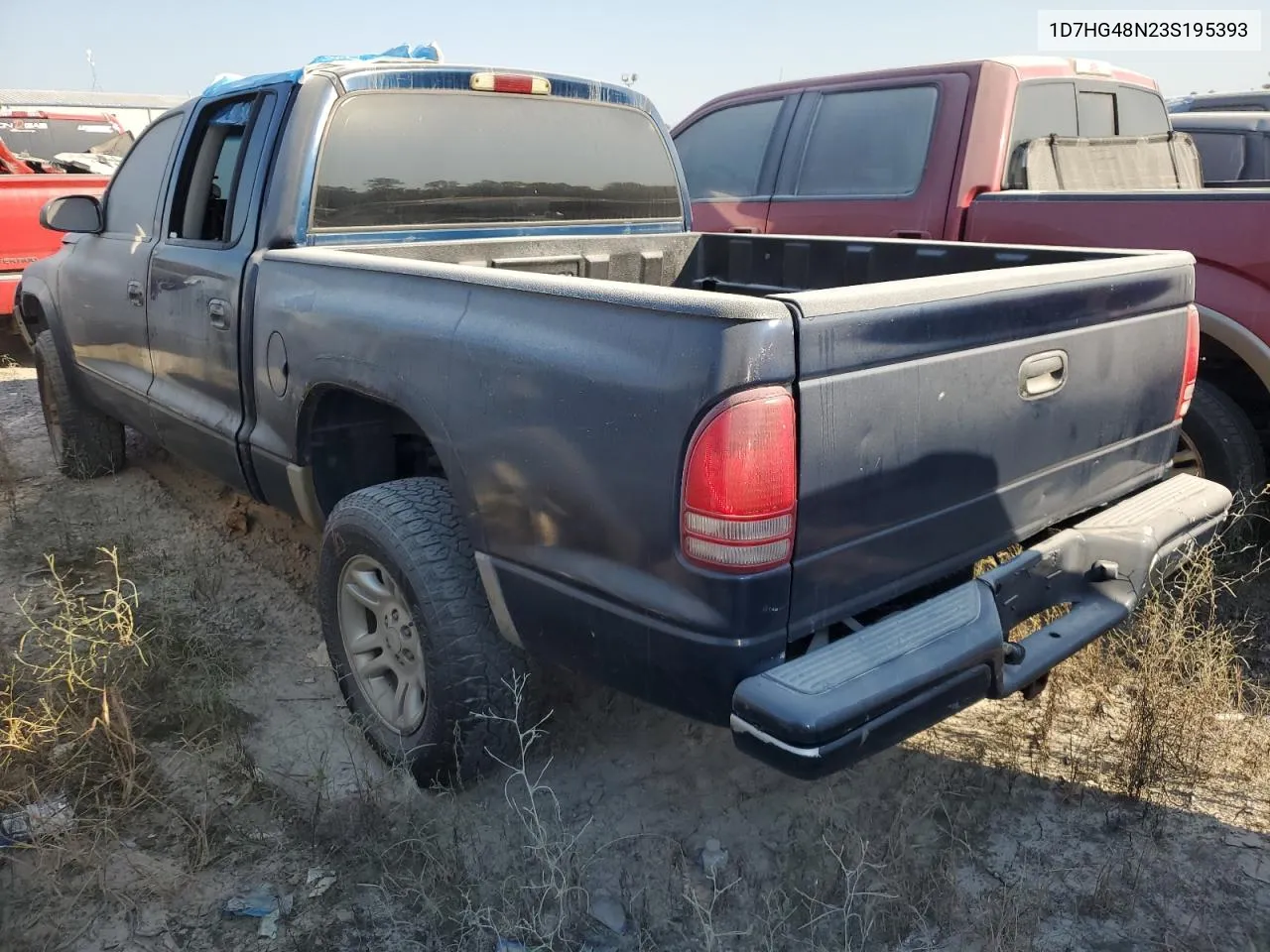 2003 Dodge Dakota Quad Slt VIN: 1D7HG48N23S195393 Lot: 72139814