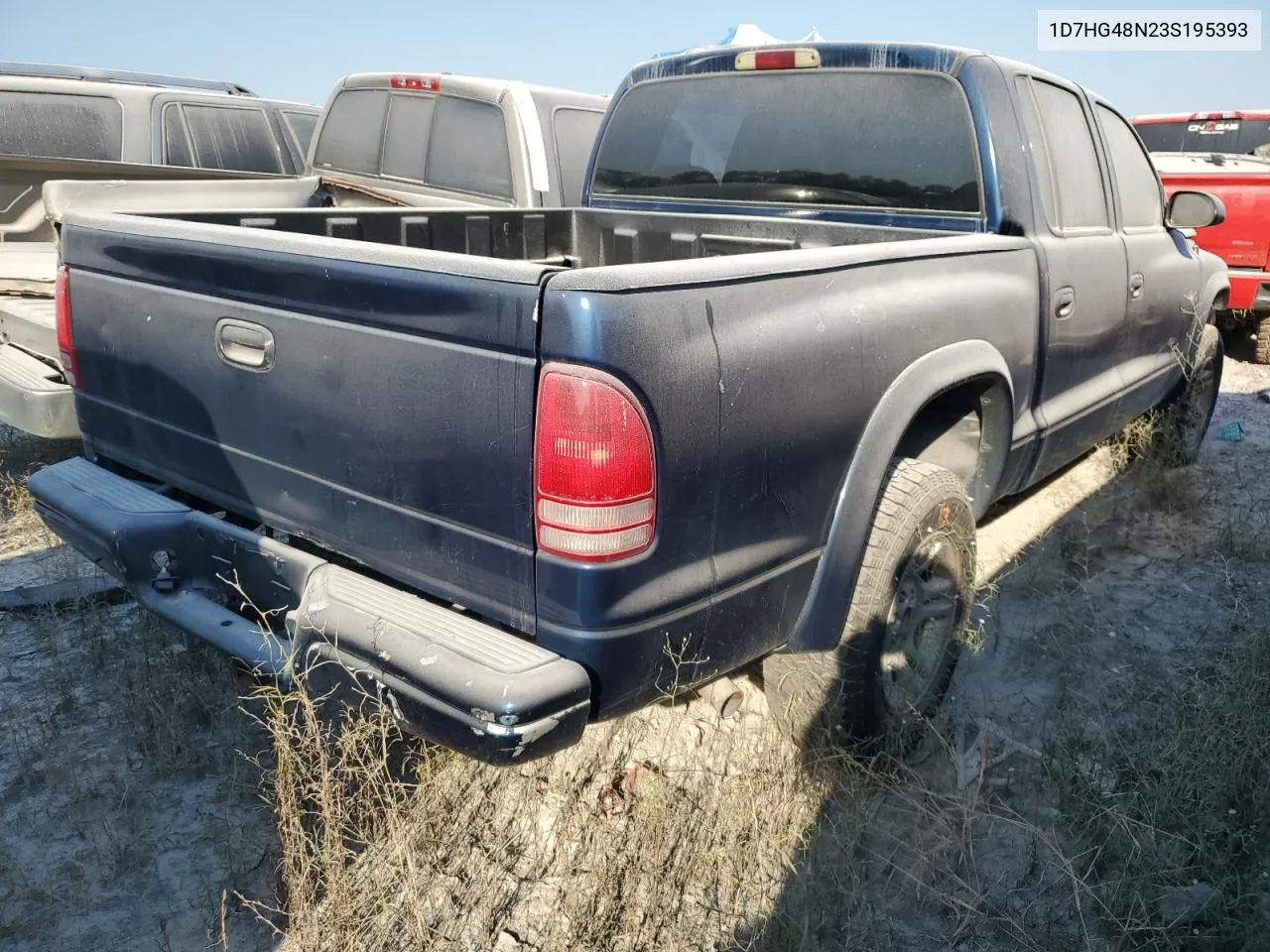 2003 Dodge Dakota Quad Slt VIN: 1D7HG48N23S195393 Lot: 72139814