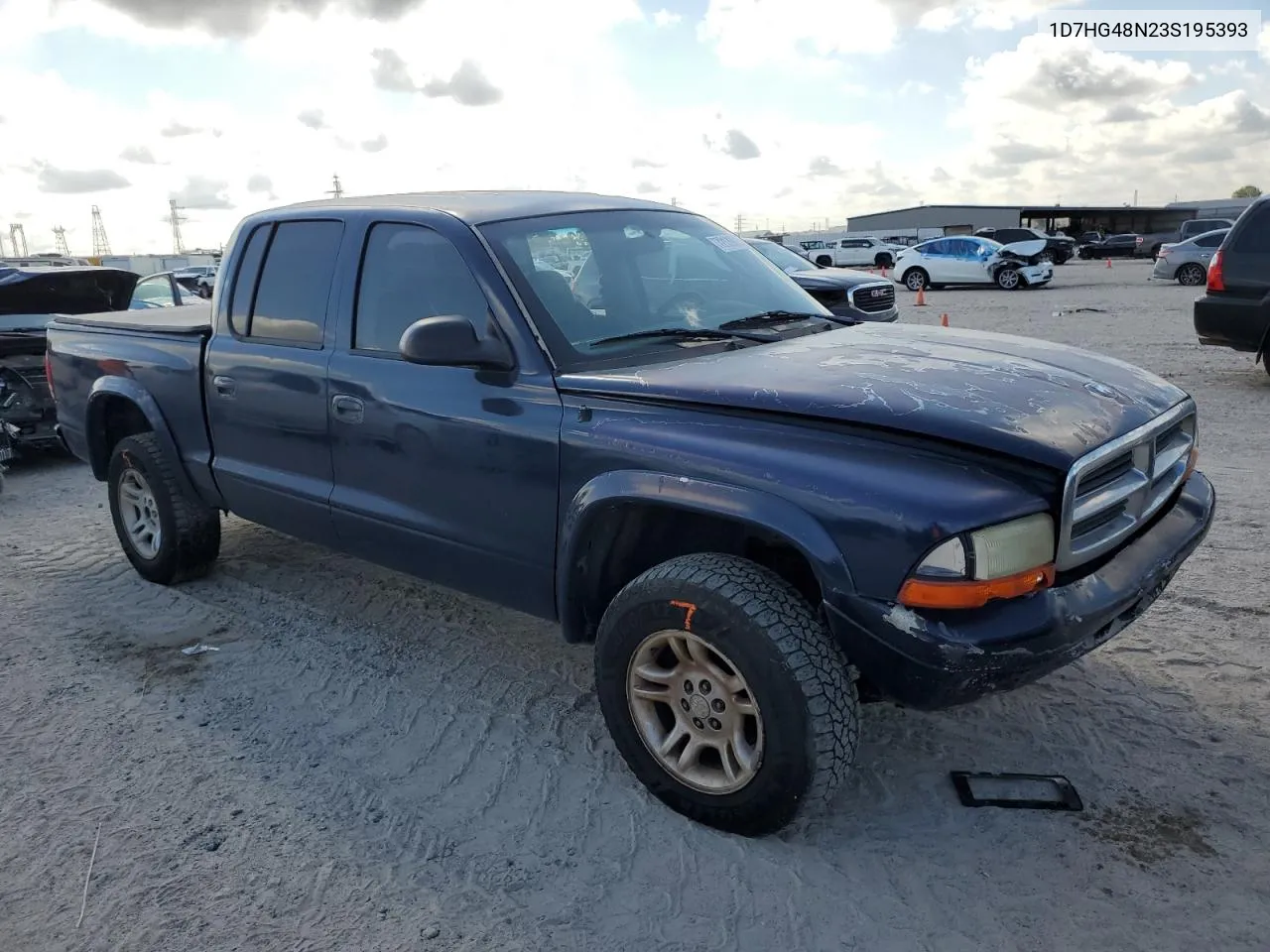 2003 Dodge Dakota Quad Slt VIN: 1D7HG48N23S195393 Lot: 72139814