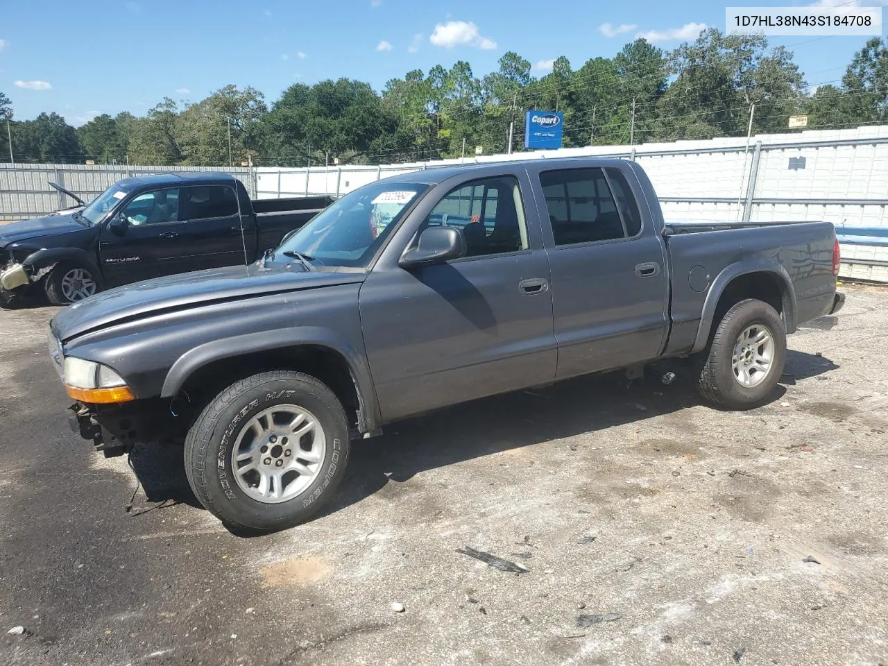 2003 Dodge Dakota Quad Sport VIN: 1D7HL38N43S184708 Lot: 73320964