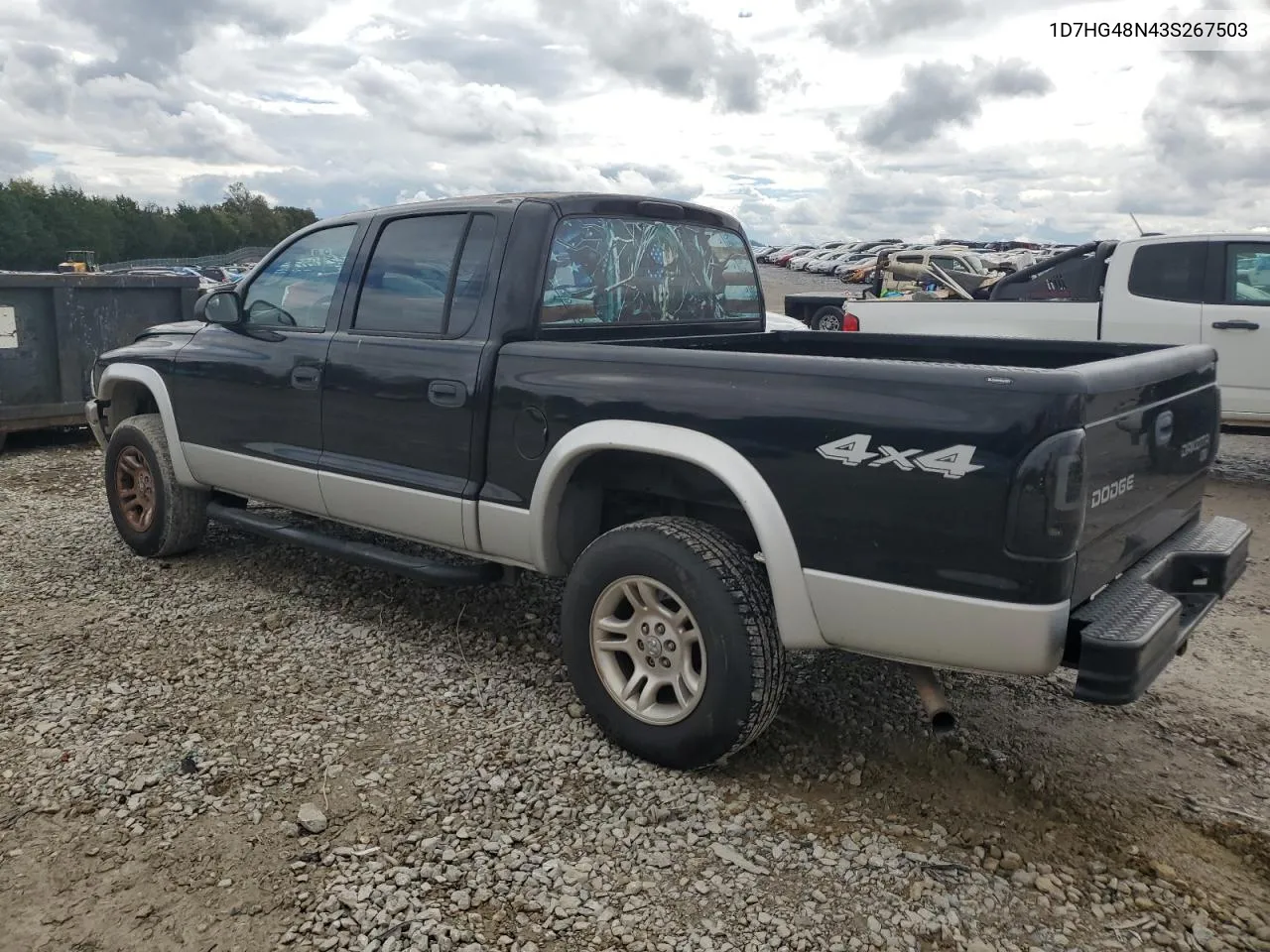 2003 Dodge Dakota Quad Slt VIN: 1D7HG48N43S267503 Lot: 73586474