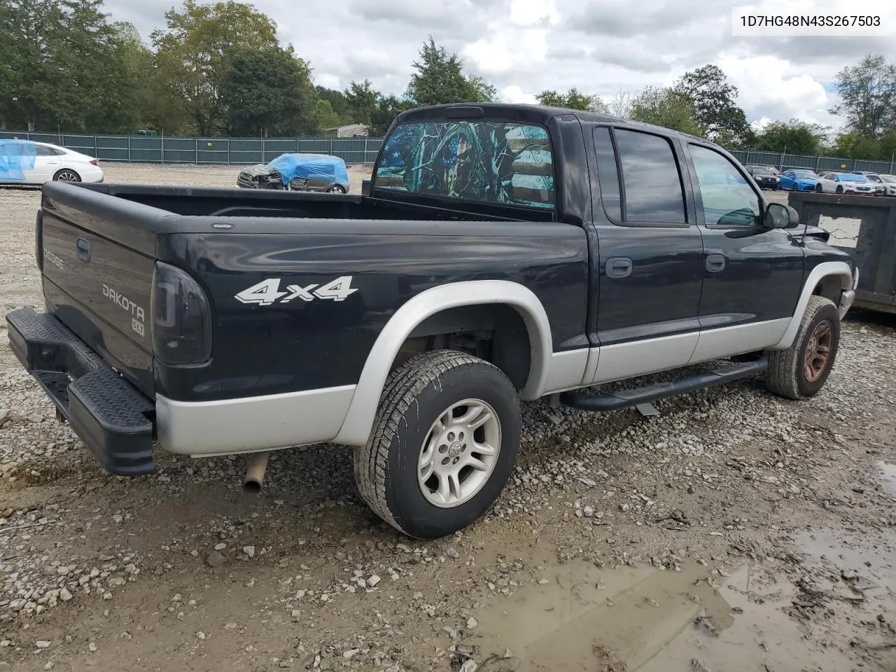 2003 Dodge Dakota Quad Slt VIN: 1D7HG48N43S267503 Lot: 73586474