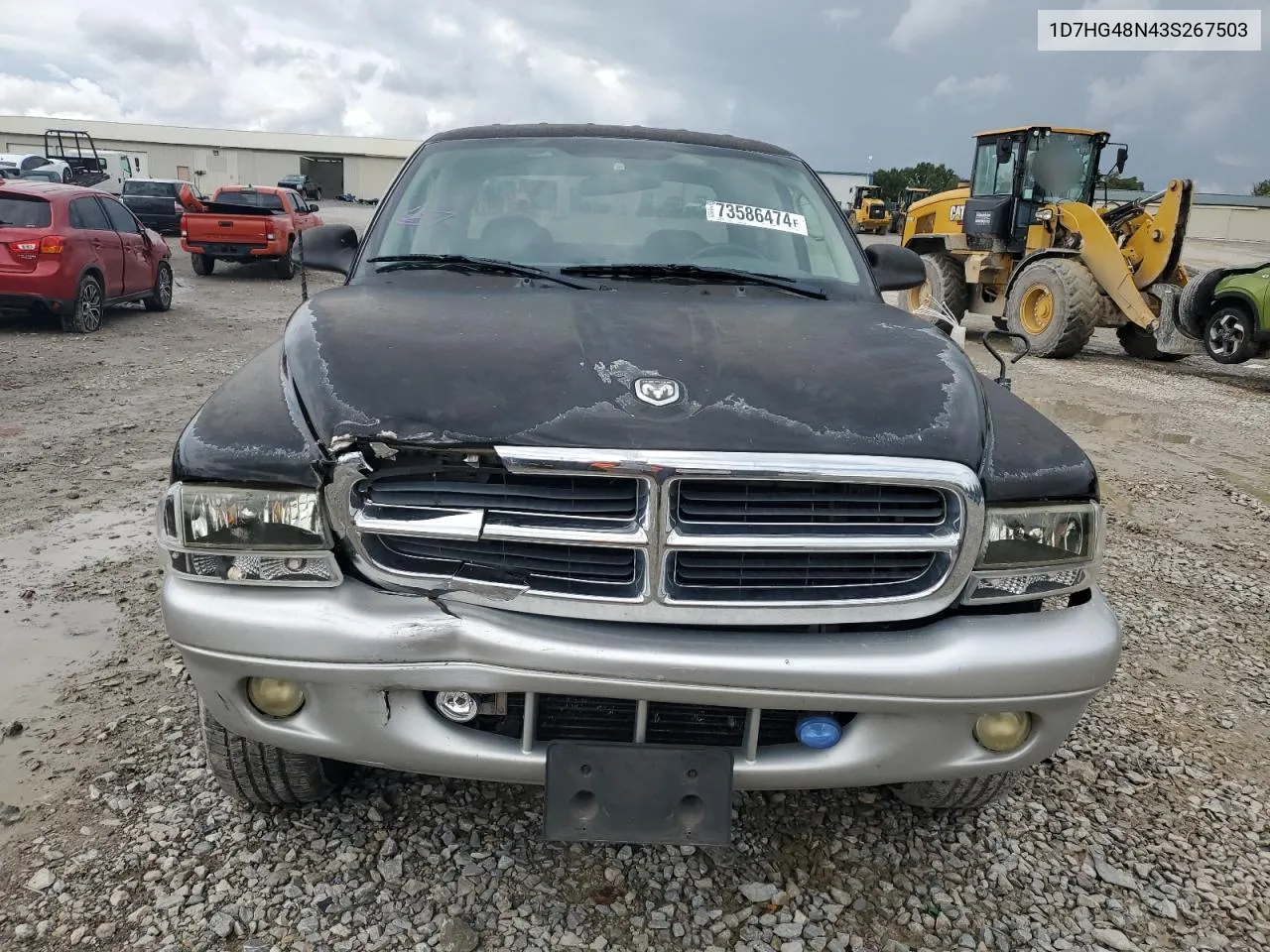 2003 Dodge Dakota Quad Slt VIN: 1D7HG48N43S267503 Lot: 73586474