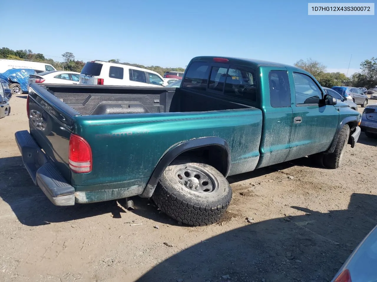 2003 Dodge Dakota Sxt VIN: 1D7HG12X43S300072 Lot: 75344104