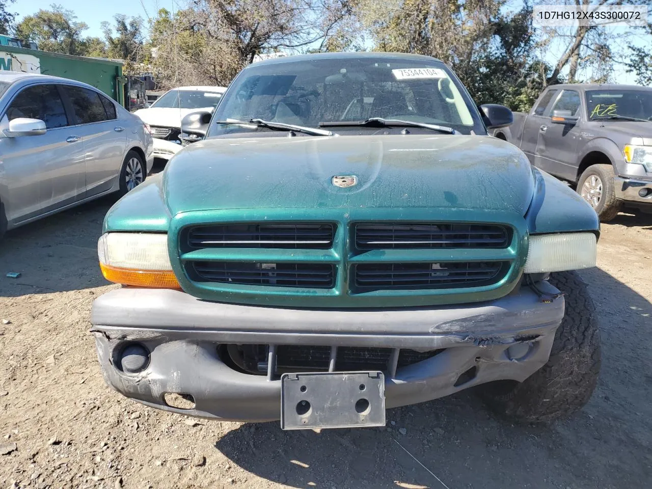 2003 Dodge Dakota Sxt VIN: 1D7HG12X43S300072 Lot: 75344104