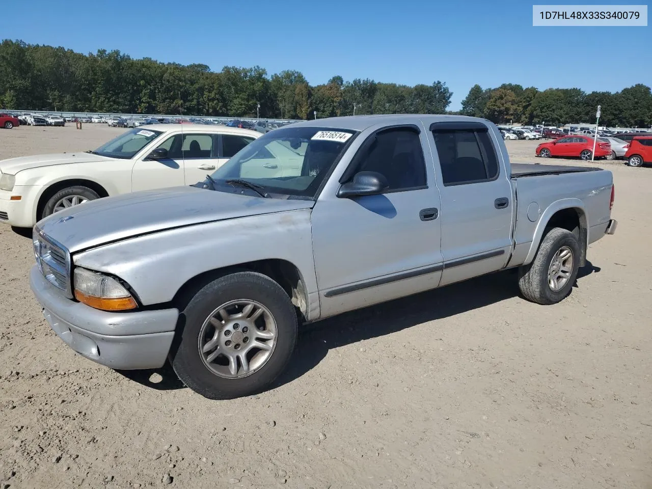 2003 Dodge Dakota Quad Slt VIN: 1D7HL48X33S340079 Lot: 76516514