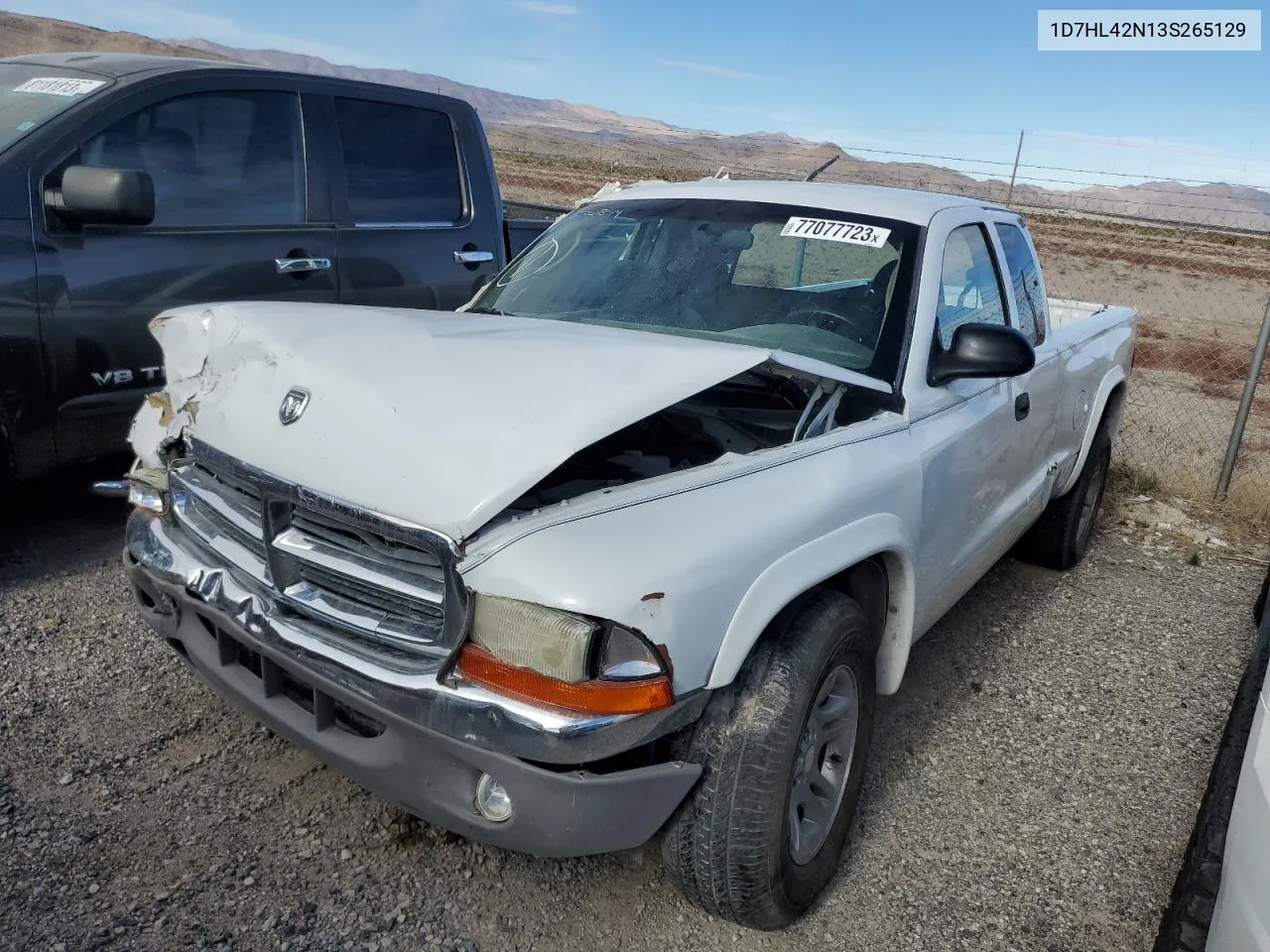 2003 Dodge Dakota Slt VIN: 1D7HL42N13S265129 Lot: 77077723