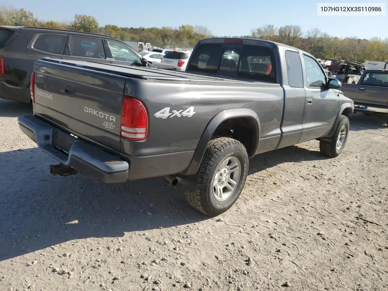 2003 Dodge Dakota Sxt VIN: 1D7HG12XX3S110986 Lot: 77675734