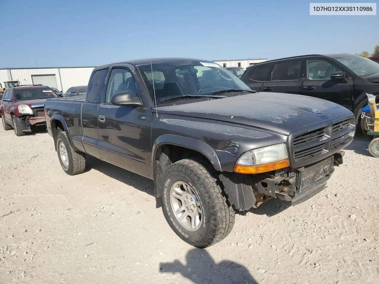 2003 Dodge Dakota Sxt VIN: 1D7HG12XX3S110986 Lot: 77675734