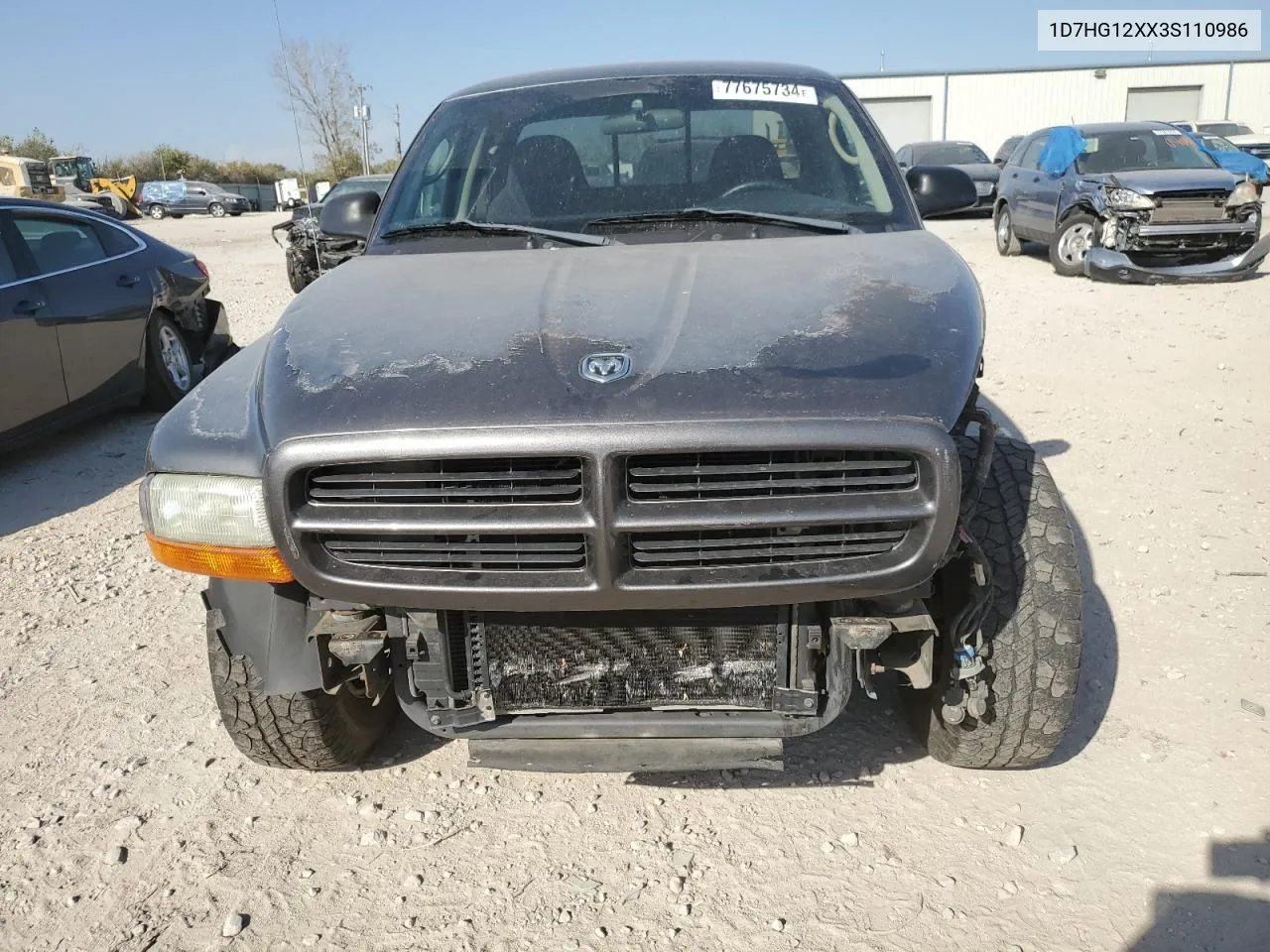 2003 Dodge Dakota Sxt VIN: 1D7HG12XX3S110986 Lot: 77675734