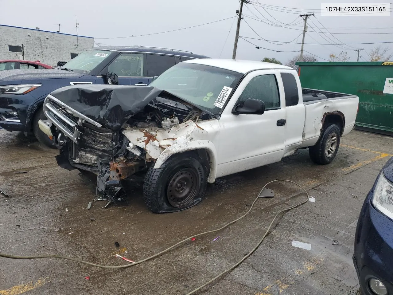 2003 Dodge Dakota Slt VIN: 1D7HL42X33S151165 Lot: 78040874