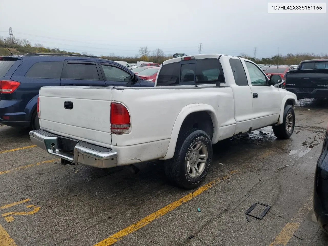 2003 Dodge Dakota Slt VIN: 1D7HL42X33S151165 Lot: 78040874