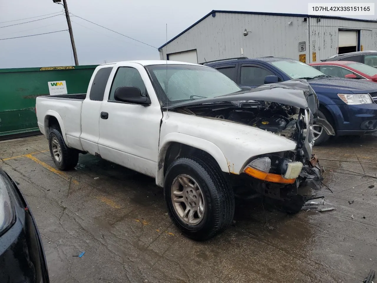 2003 Dodge Dakota Slt VIN: 1D7HL42X33S151165 Lot: 78040874