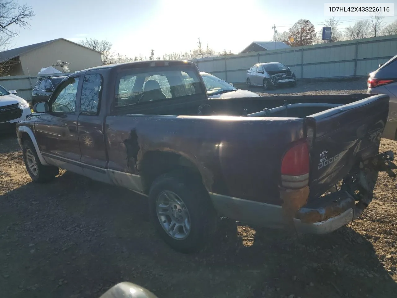 2003 Dodge Dakota Slt VIN: 1D7HL42X43S226116 Lot: 79293694