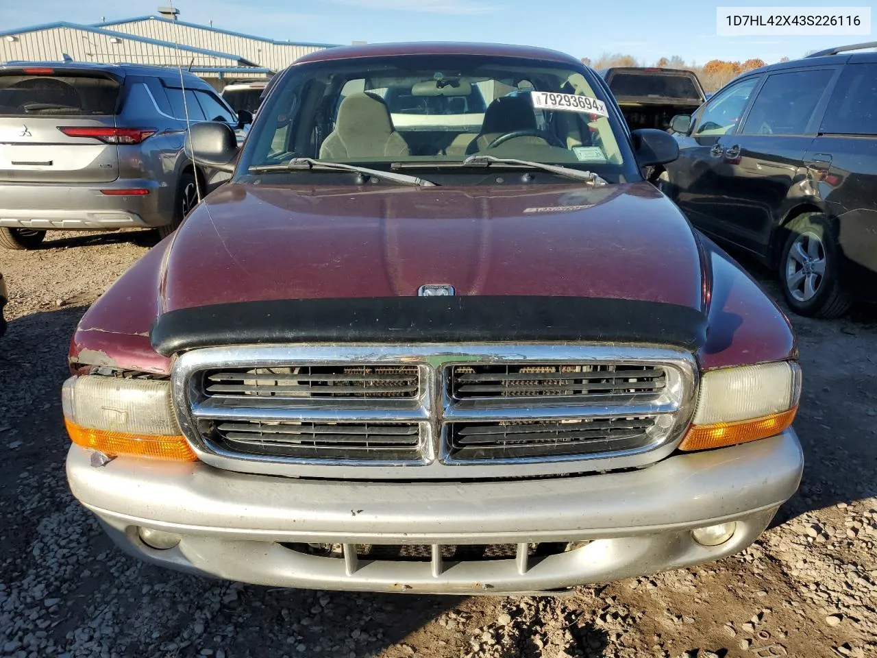 2003 Dodge Dakota Slt VIN: 1D7HL42X43S226116 Lot: 79293694