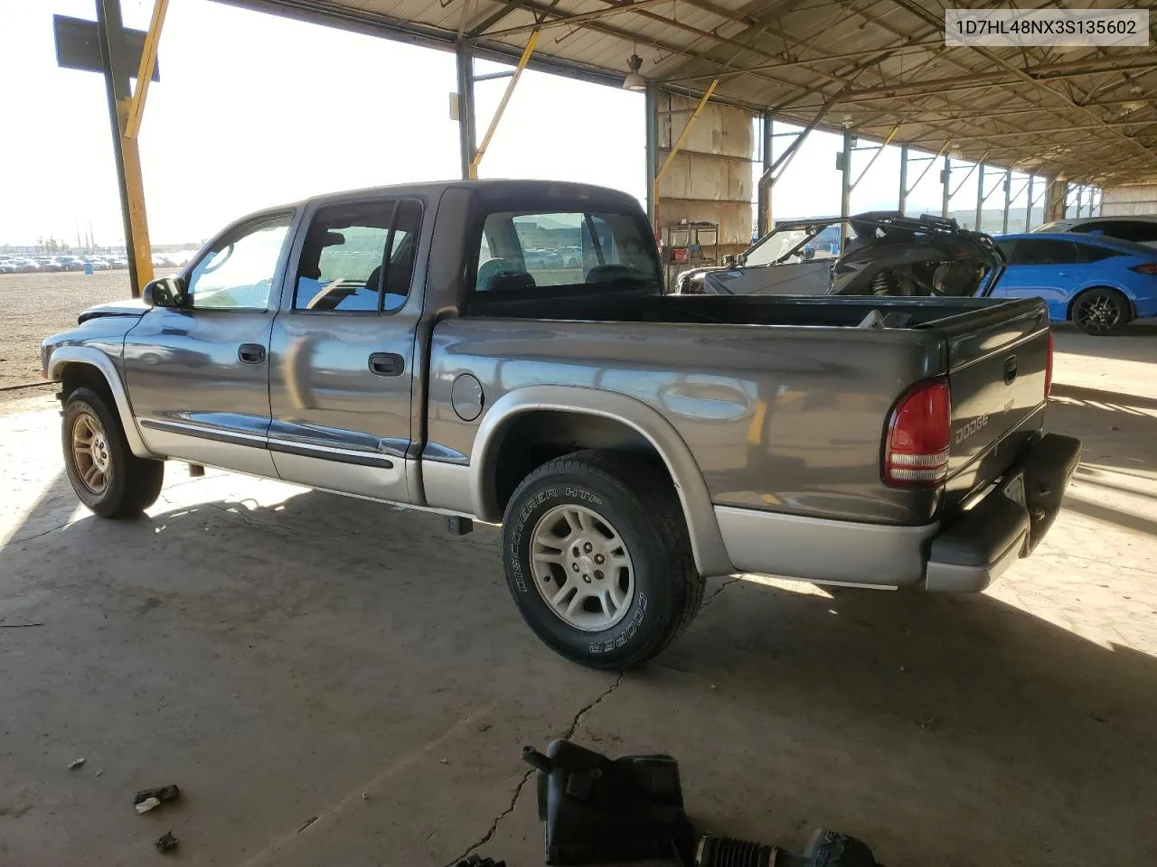 2003 Dodge Dakota Quad Slt VIN: 1D7HL48NX3S135602 Lot: 79321584