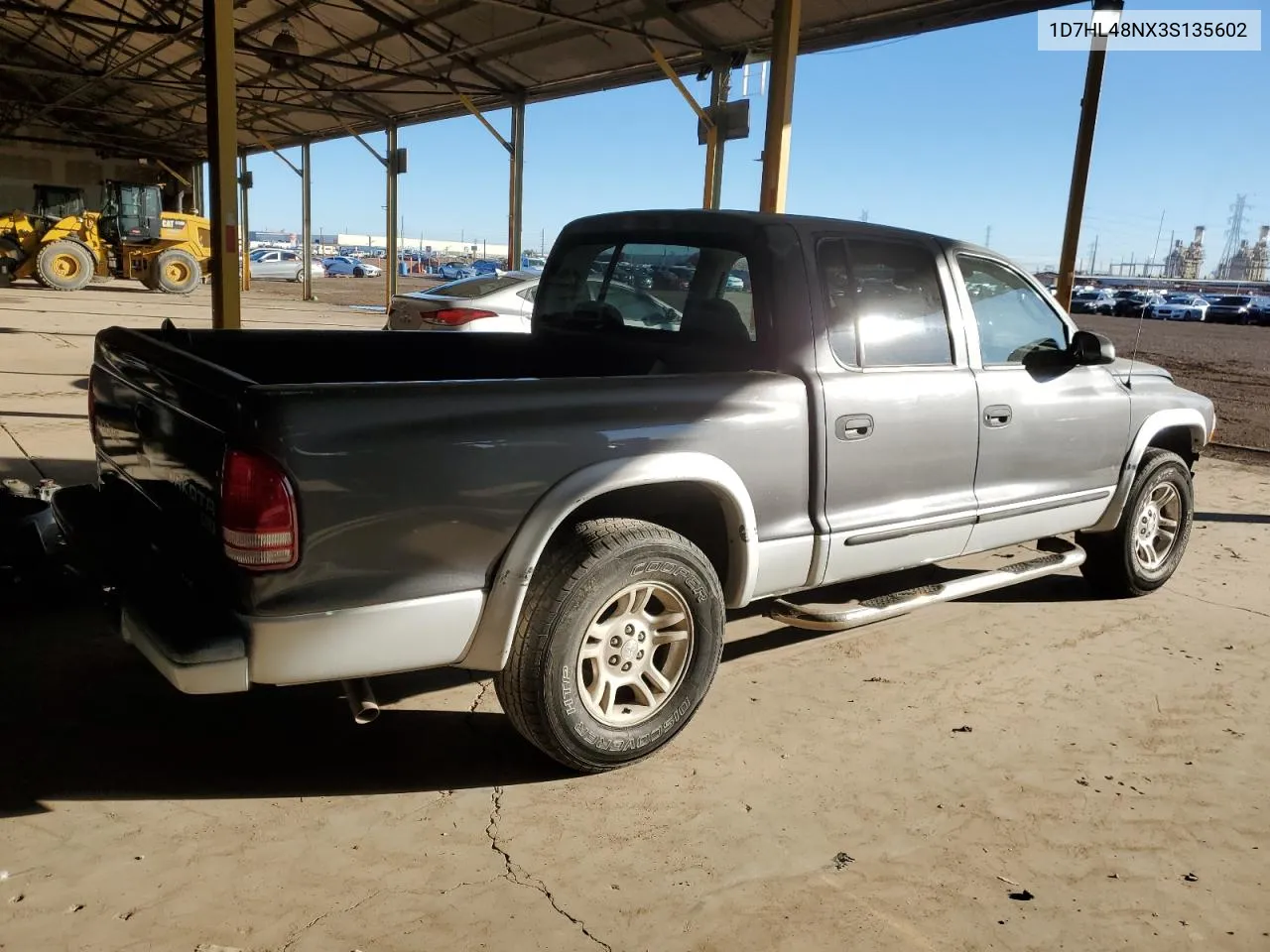 2003 Dodge Dakota Quad Slt VIN: 1D7HL48NX3S135602 Lot: 79321584