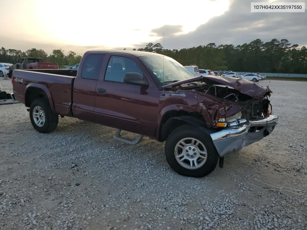 2003 Dodge Dakota Slt VIN: 1D7HG42XX3S197550 Lot: 79550024