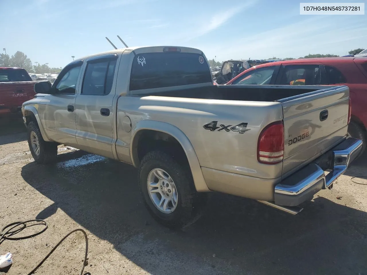 2004 Dodge Dakota Quad Slt VIN: 1D7HG48N54S737281 Lot: 57644174