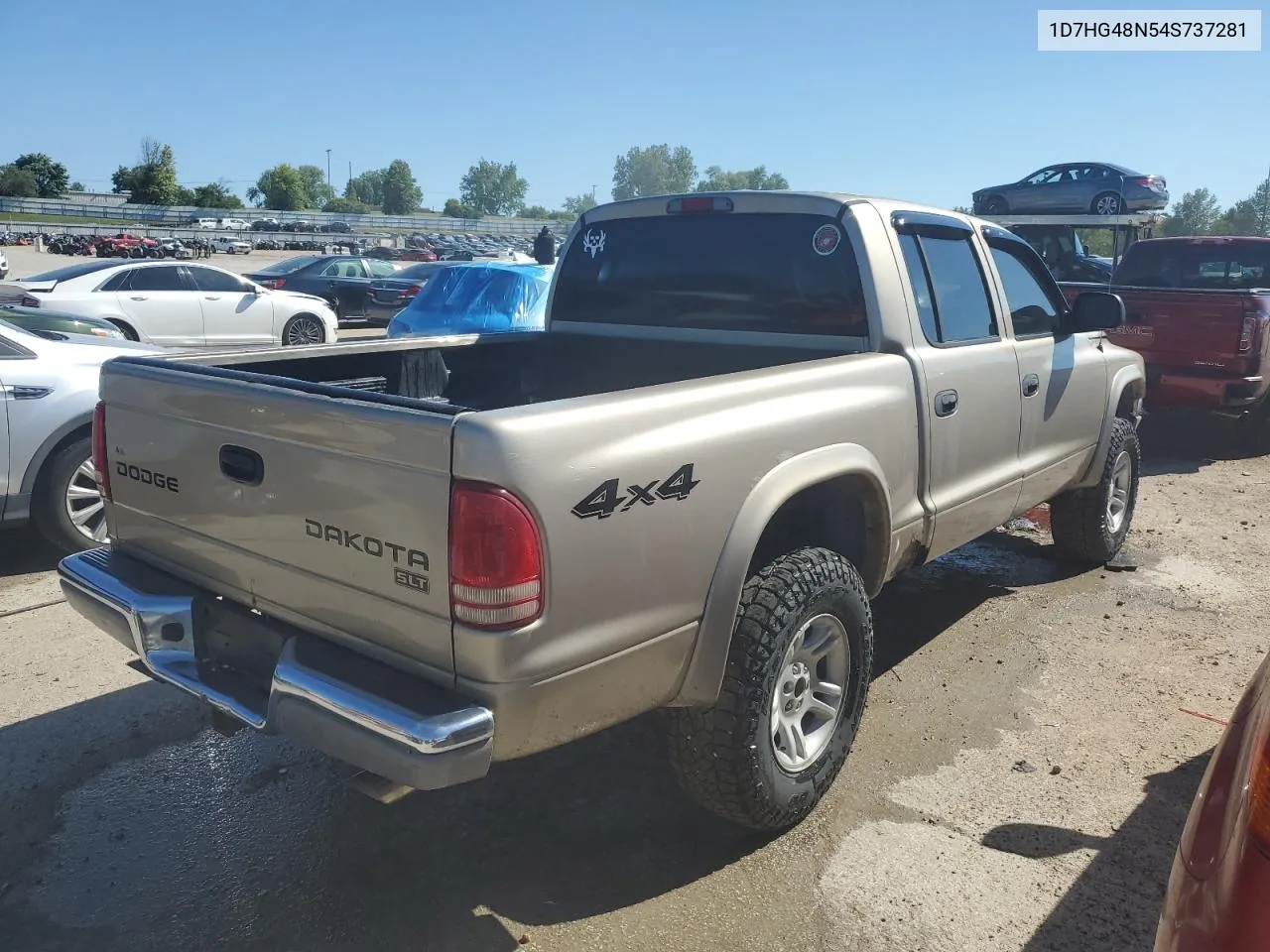 2004 Dodge Dakota Quad Slt VIN: 1D7HG48N54S737281 Lot: 57644174