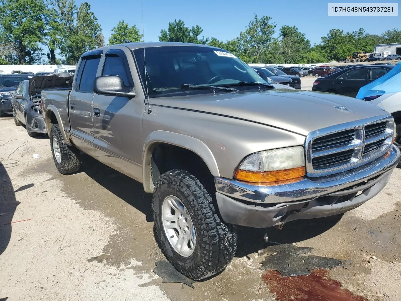 2004 Dodge Dakota Quad Slt VIN: 1D7HG48N54S737281 Lot: 57644174