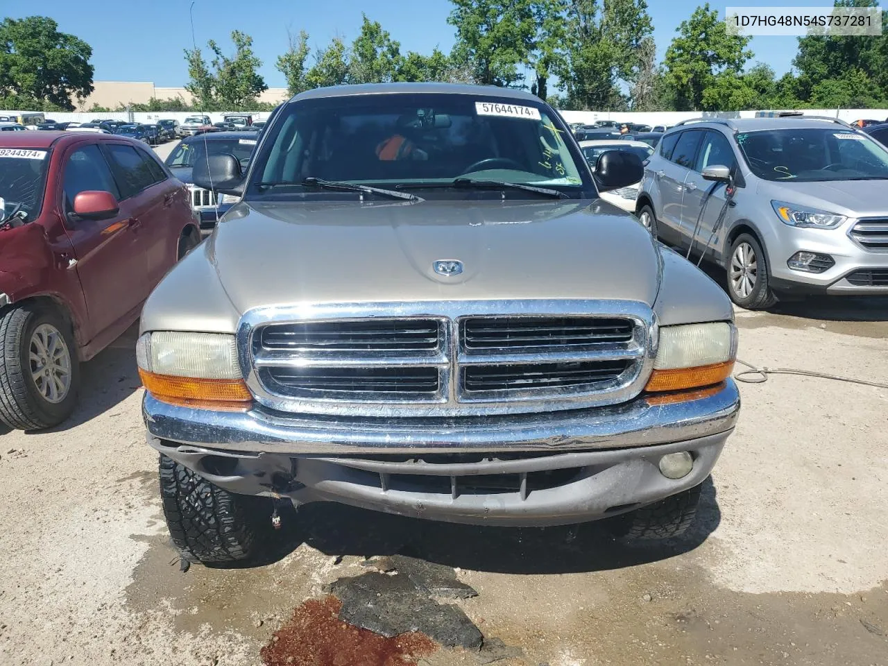 2004 Dodge Dakota Quad Slt VIN: 1D7HG48N54S737281 Lot: 57644174