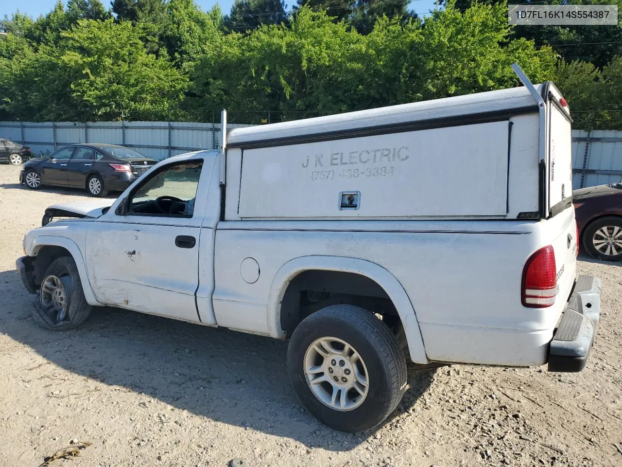 2004 Dodge Dakota Sxt VIN: 1D7FL16K14S554387 Lot: 59397994