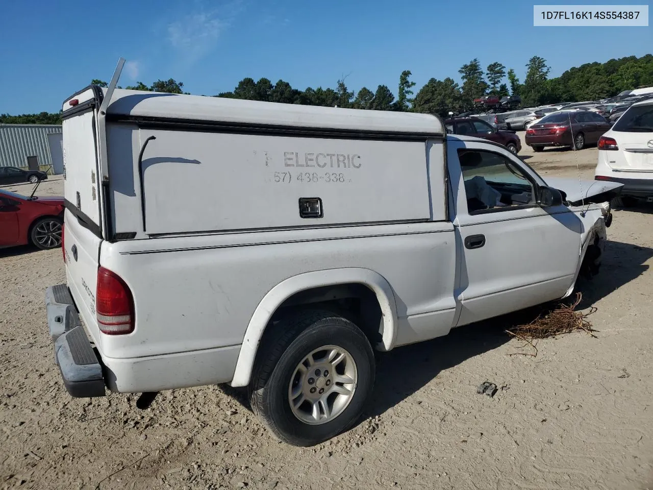 2004 Dodge Dakota Sxt VIN: 1D7FL16K14S554387 Lot: 59397994