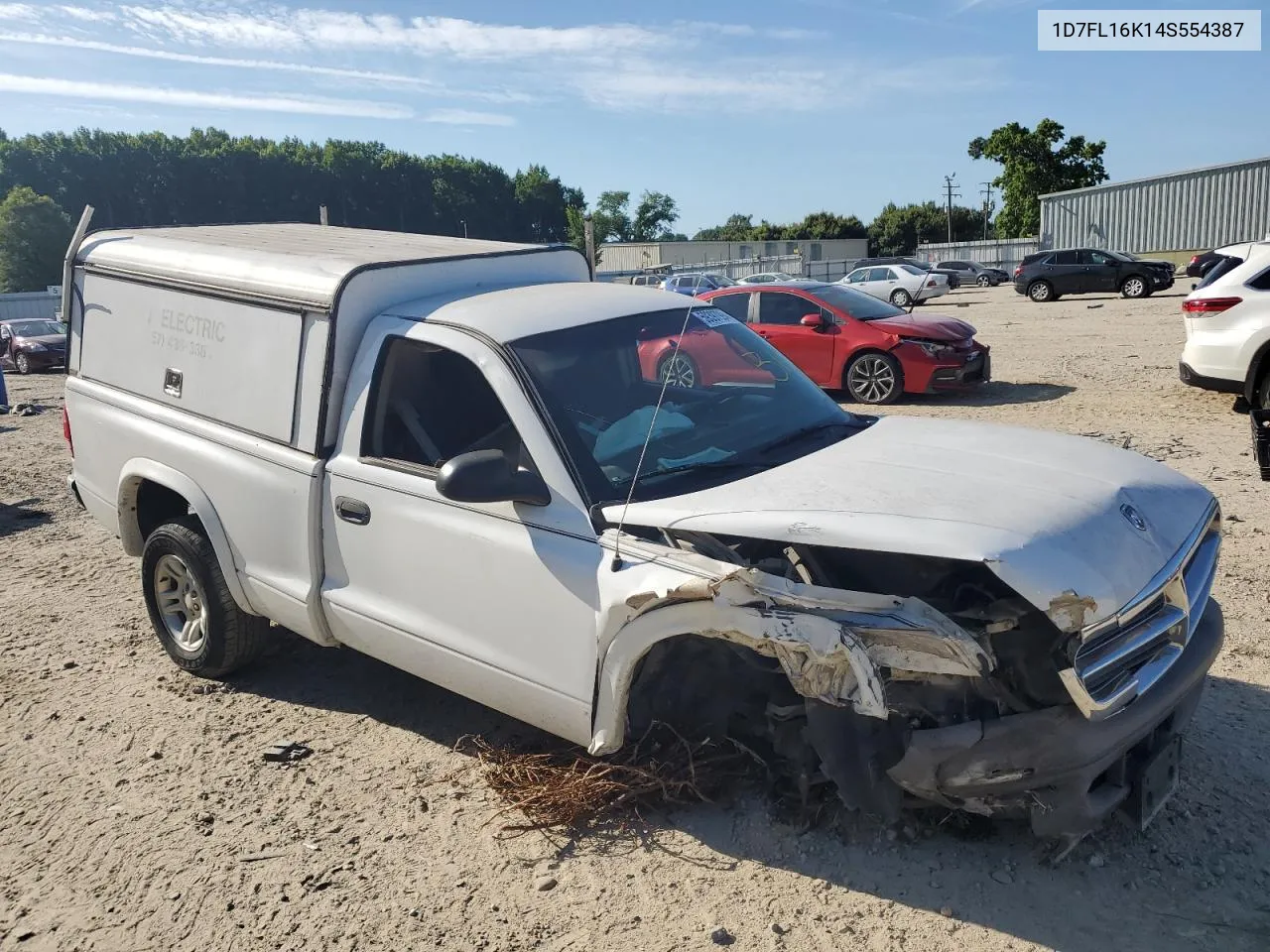 2004 Dodge Dakota Sxt VIN: 1D7FL16K14S554387 Lot: 59397994