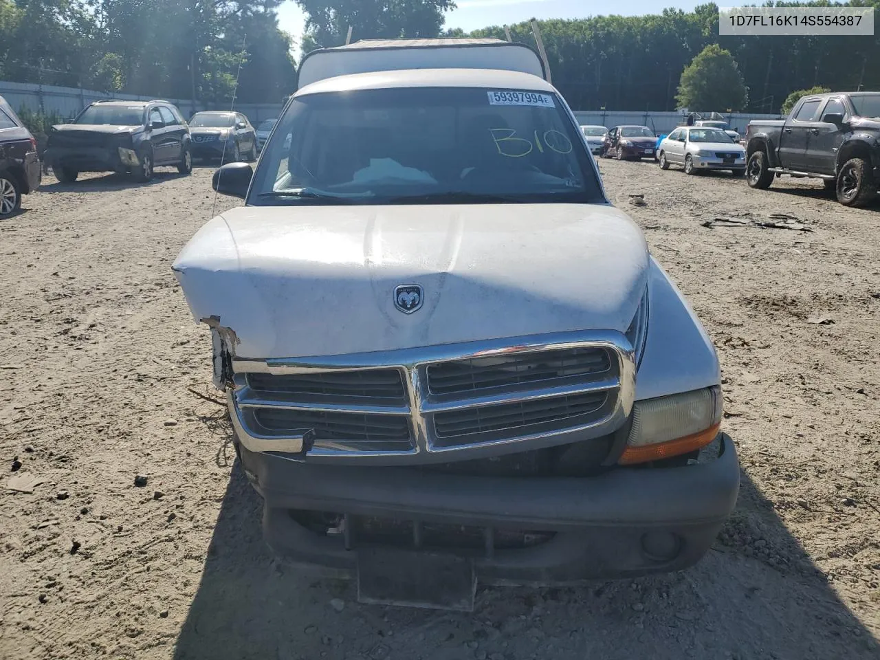 2004 Dodge Dakota Sxt VIN: 1D7FL16K14S554387 Lot: 59397994