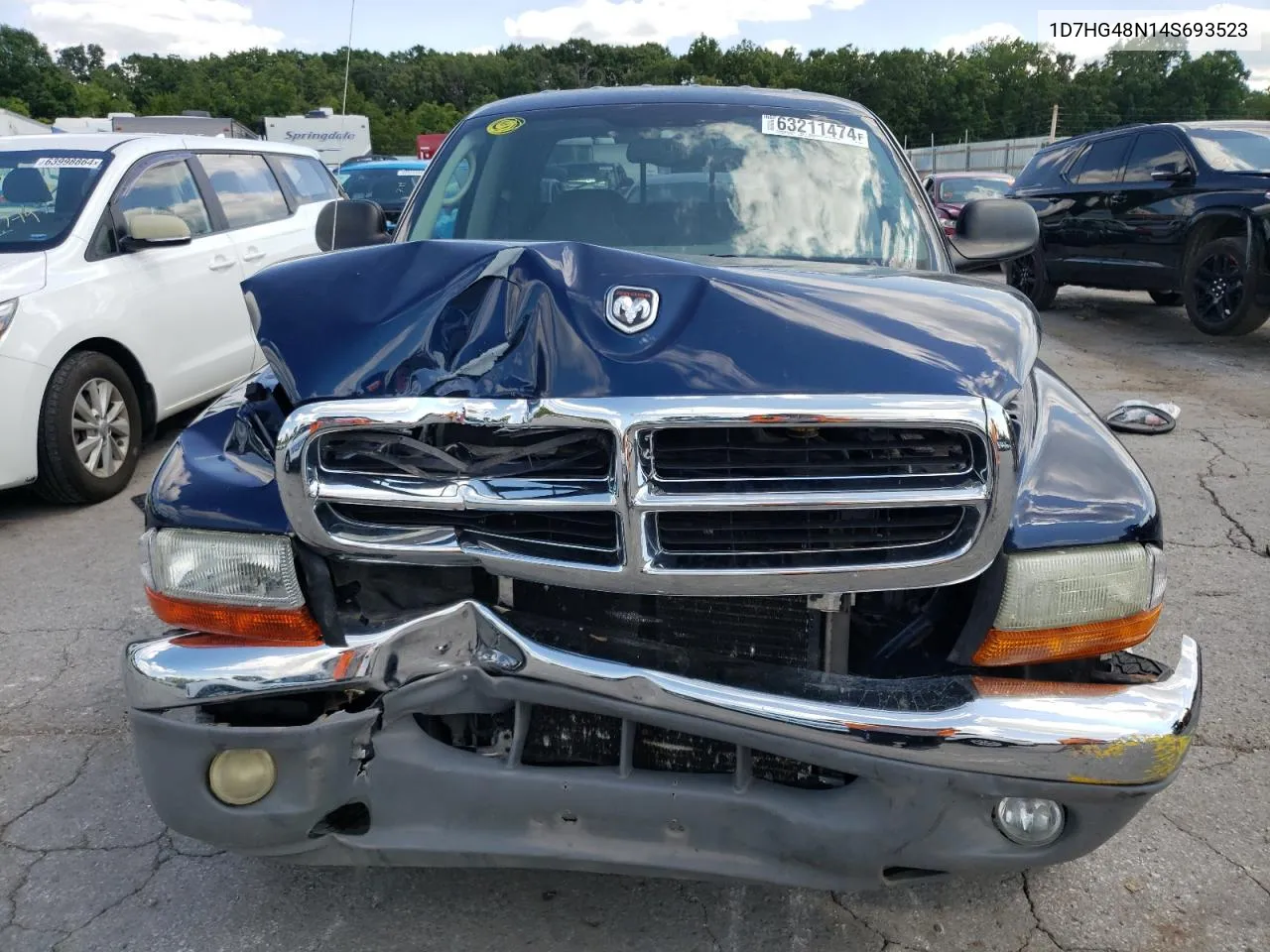 2004 Dodge Dakota Quad Slt VIN: 1D7HG48N14S693523 Lot: 63211474