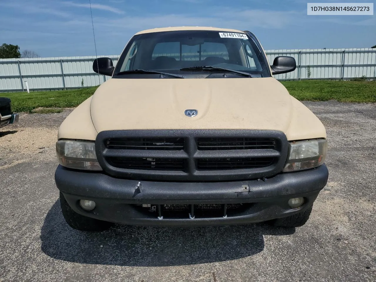 2004 Dodge Dakota Quad Sport VIN: 1D7HG38N14S627273 Lot: 67491104