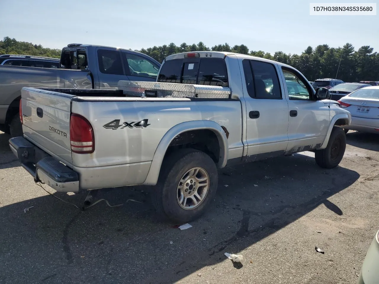 2004 Dodge Dakota Quad Sport VIN: 1D7HG38N34S535680 Lot: 68441544